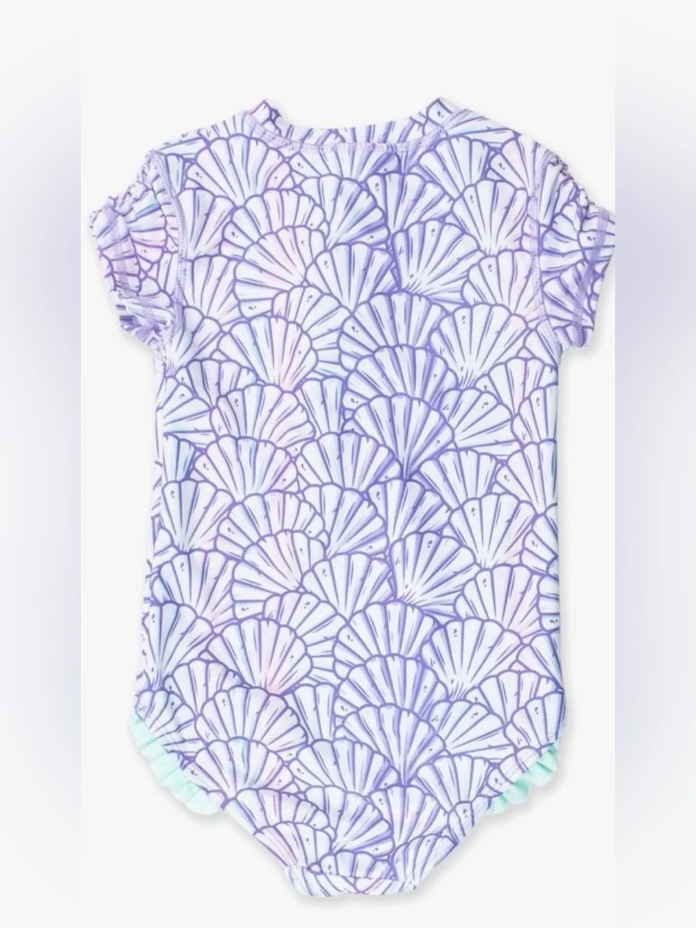 Ruffle Butts Magical Mermaid Short Sleeve Rash Guard Swim Suit